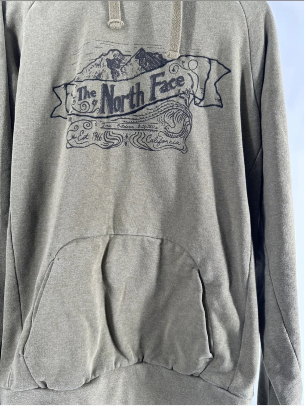 The North Face Hoodie Green Pullover Long Sleeve Hooded CA 1966 outdoors sz sm